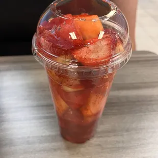 Generous fruit cup with ripe fruit
