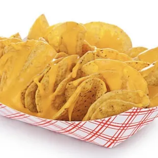 We sell nachos cheese, nachos chili cheese, frito pies, hot Cheetos cheese, hot Cheetos chili cheese,