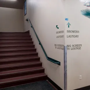 Washers, dryers, showers upstairs