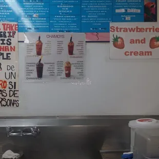 Chamoy menu