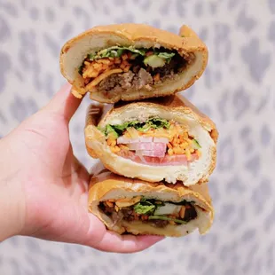 (Top to Bottom) 95. Pork Meatballs Sandwich 94. Combination Pork Sandwich 99. BBQ Pork Sandwich