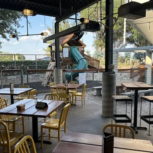 Outside seating and play area