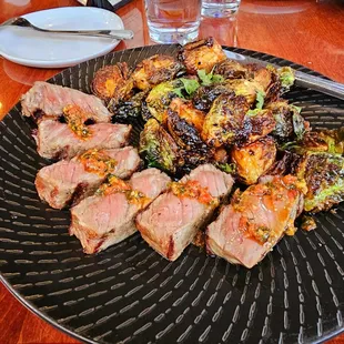 Wagyu NY Strip &amp; Brussels Sprouts