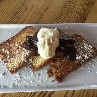 Triple Berry French Toast - ask for more berries and cream!