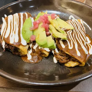 Smoked Brisket Enfrijoladas