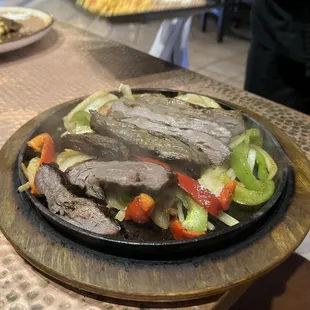 Sizzling hot steak fajitas!