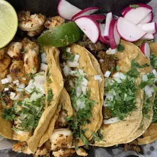 Shrimp Tacos 8.2/10  Steak Tacos 7.9/10