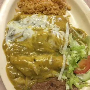 Enchiladas verdes pollo