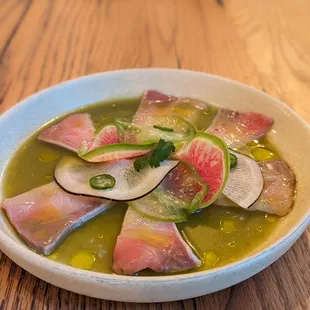 Hamachi crudo