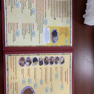 Inside of menu