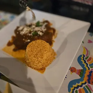 Mole Chicken Enchiladas