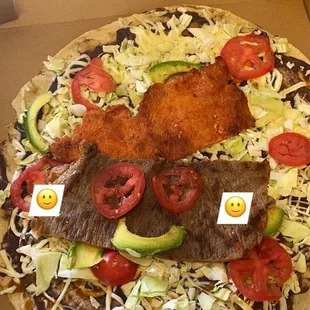 Tlayuda 
(Mexican pizza )