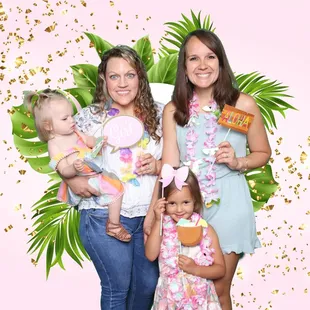 Baby shower celebration captured by one of our amazing Photobooths. Using our high quality green/blue screens.