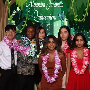 Quinceanera celebration captured by one of our amazing Photobooths. Using our high quality green/blue screens.