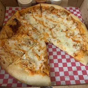 Buffalo chicken with ranch and Buffalo sauces