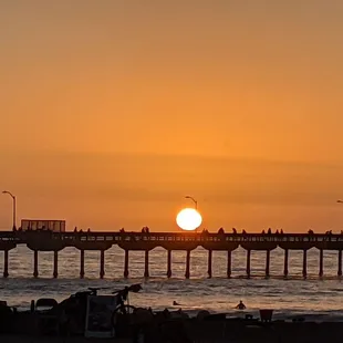 Gorgeous sunset view from patio dining area