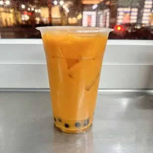 a glass of iced coffee