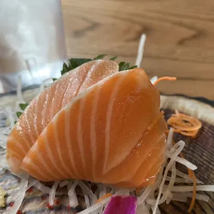 Salmon sashimi