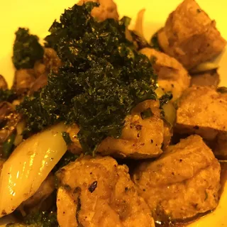 EGGPLANT TOFU WITH SPICY GARLIC SAUCE (VEGAN & SPICY).