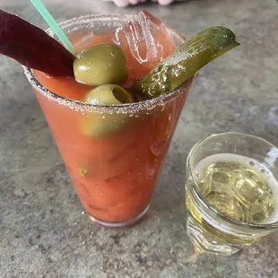 Dynamite bloody Mary&apos;s - everyone at the bar had them so I knew they were going to be bomb! The regulars know!