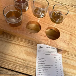 Beer flight