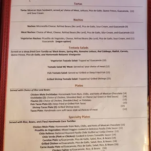 2023 Menu