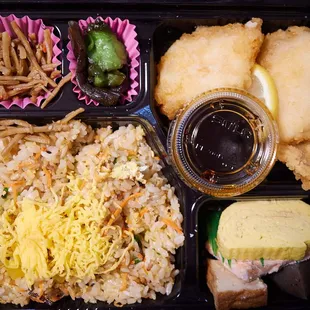 Flounder w/ kamameshi bento