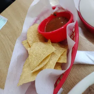 Meek serving of chips ...no love for the presentation.