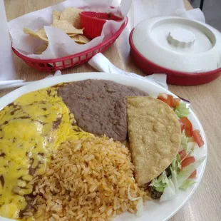 My plate looked good and full. Needed salt though.