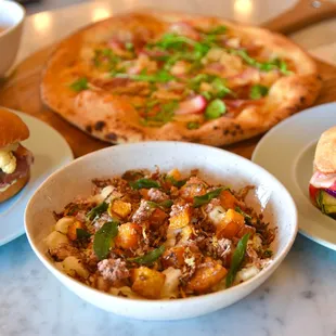 pizza, food
