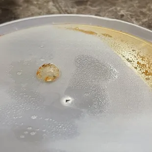 I ordered the fried soondae. there was a sharp thick plastic shard. I took it out of the food. I got scared...