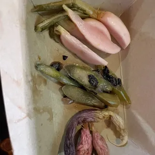 nukazuke pickled ginger-carrot onigiri