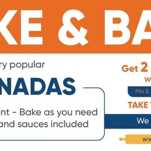 You can order our very popular Empanadas Frozen and Bake them as you need! Take them home today!