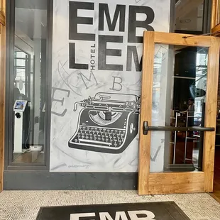 the entrance to emp