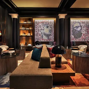 The lounge, seating for groups of up to 20 people