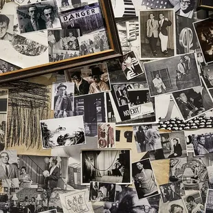 Beat Generation photo collage on the back bar