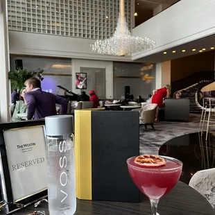 a cocktail in a glass on a table