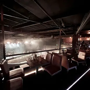 Table seating at the balcony.