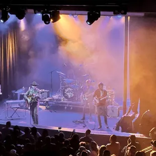 The colors interacting looked so ethereal. Dustin Kensrue performing his latest solo album, Desert Dreaming.