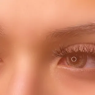 Extreme Cat Eye Extensions with a pop of Lipstick Red