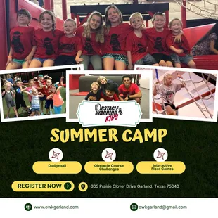Have you reserved your kids spots for Ninja Summer Camp at Obstacle Warrior Kids Garland? Skill building, games, races, dodgeball and more!