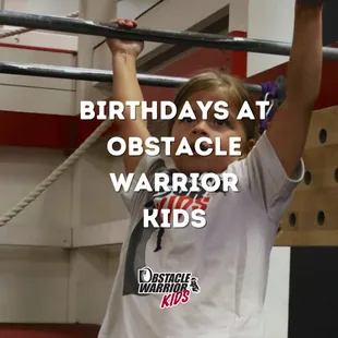 Does your kid have a birthday coming up? Make it a ninja warrior experience! Swing, climb, and jump on our obstacles for a fun filled day
