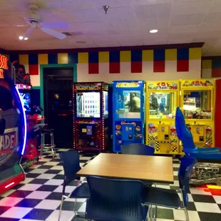 Inside arcade area