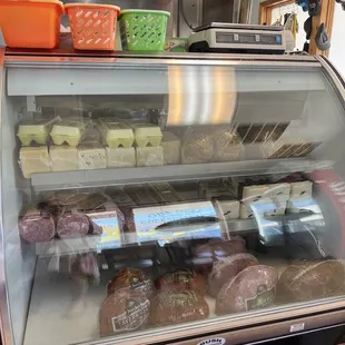 Little fridge with the meat &amp; cheeses
