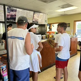 Counter &amp; line for food