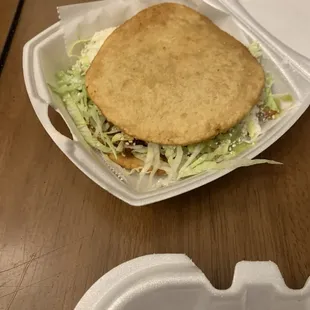 Marinated steak gordita