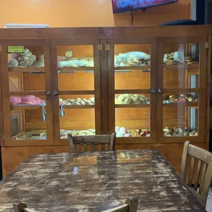 Case of desserts- variety of sweet breads