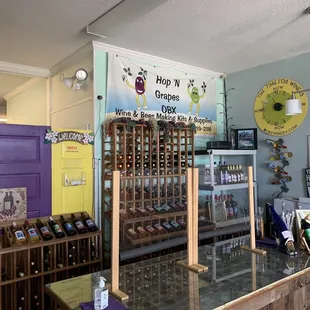 the tasting area of the winery