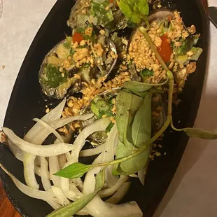 a plate of food on a table