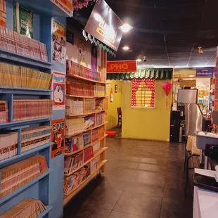 Little village and books decor